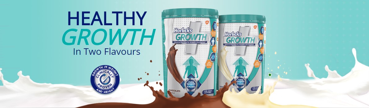gsk horlicks growth+ available in 2 flavours