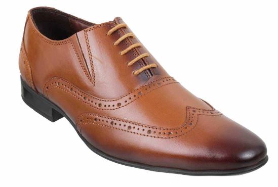 brown brogue formal shoes for men