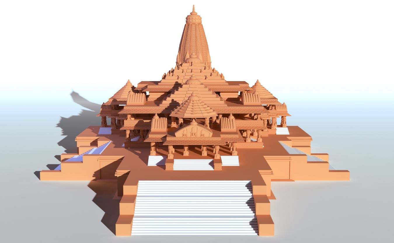ayodhya temple 3d model high res