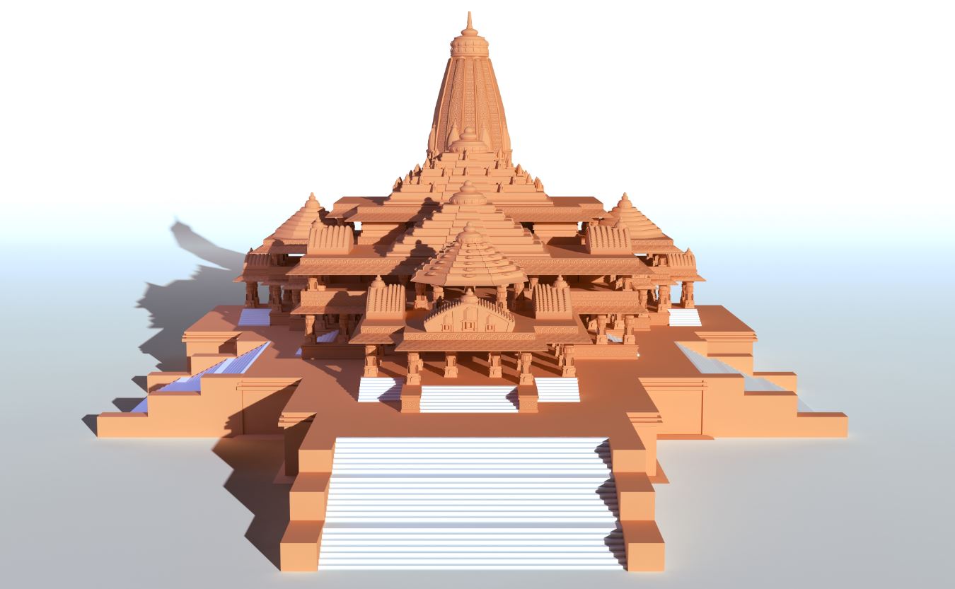 ayodhya temple 3d model high res